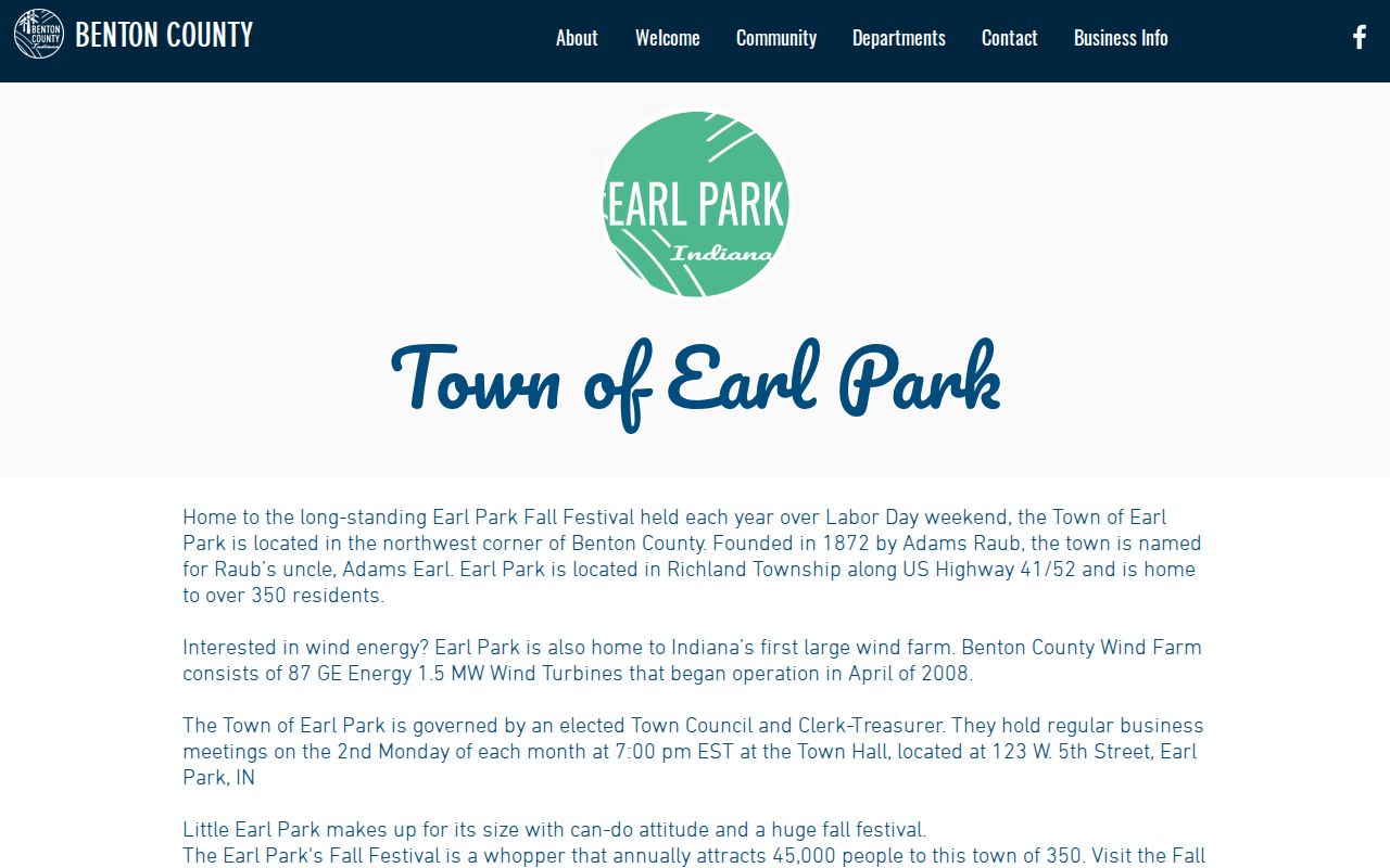 Earl Park warrant records town hall contact and limited hours