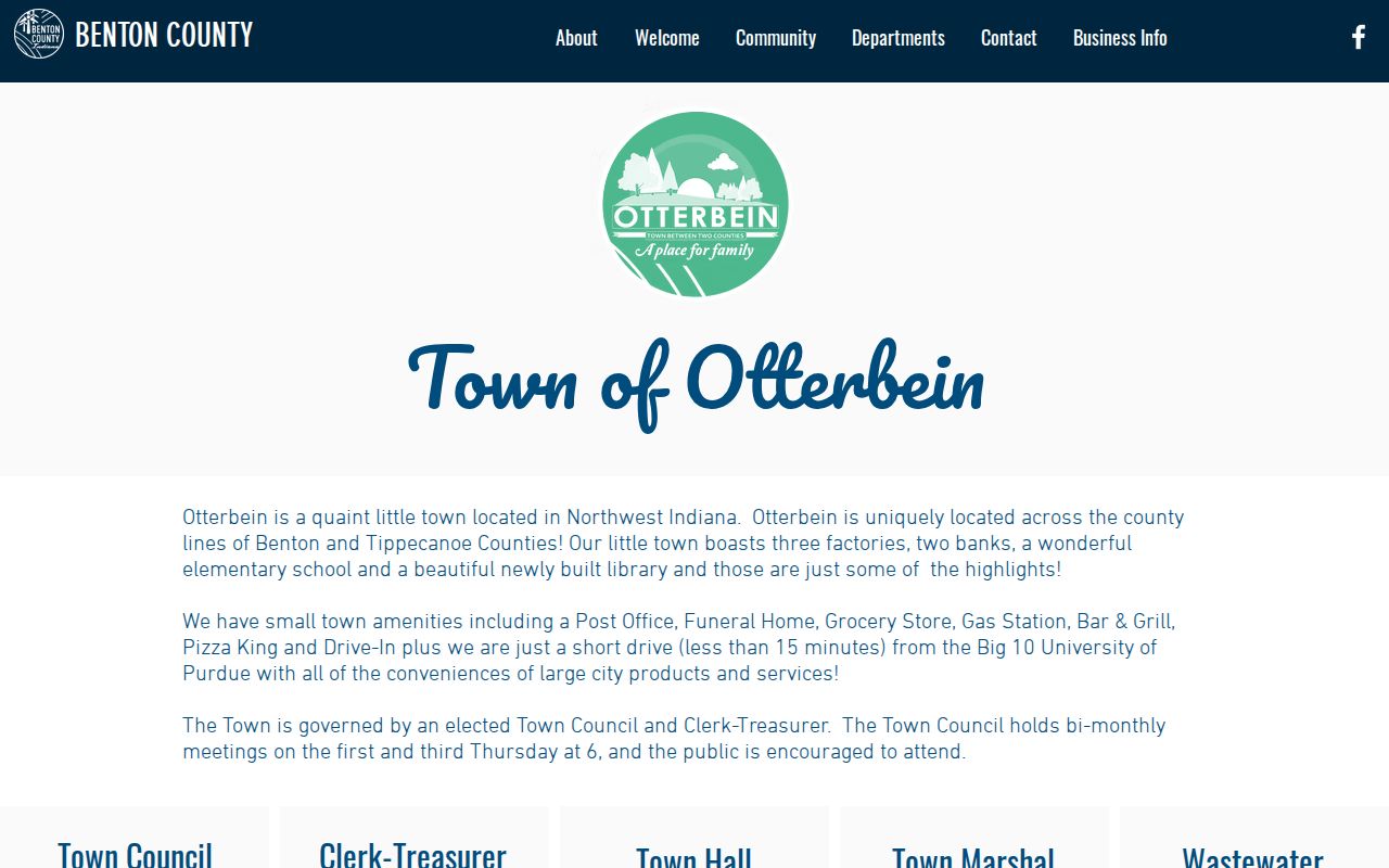 Otterbein warrant records town hall and marshal contact page